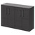 Horizon Graphite Grey 1200mm Floor Standing Vanity Unit for Countertop Basins with 4 Doors and Polished Chrome Handles Right Hand View
