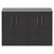 Horizon Graphite Grey 1200mm Floor Standing Vanity Unit for Countertop Basins with 4 Doors and Polished Chrome Handles Front View