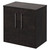 Horizon Metallic Slate 600mm Wall Mounted Vanity Unit for Countertop Basins and 2 Doors with Polished Chrome Handles Right Hand View