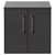 Horizon Graphite Grey 600mm Wall Mounted Vanity Unit for Countertop Basins and 2 Doors with Polished Chrome Handles Front View