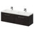 Horizon Metallic Slate 1200mm Wall Mounted Vanity Unit with Polymarble Double Basin and 2 Drawers with Polished Chrome Handles Right Hand View