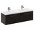 Horizon Metallic Slate 1200mm Wall Mounted Vanity Unit with Polymarble Double Basin and 2 Drawers with Polished Chrome Handles Left Hand View