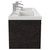 Horizon Metallic Slate 1200mm Wall Mounted Vanity Unit with Polymarble Double Basin and 2 Drawers with Polished Chrome Handles View from Side
