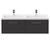 Horizon Graphite Grey 1200mm Wall Mounted Vanity Unit with Polymarble Double Basin and 2 Drawers with Polished Chrome Handles Front View