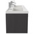Horizon Graphite Grey 1200mm Wall Mounted Vanity Unit with Polymarble Double Basin and 2 Drawers with Polished Chrome Handles Side View