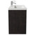 Horizon Metallic Slate 800mm Wall Mounted Vanity Unit with 1 Tap Hole Basin and 2 Drawers with Polished Chrome Handles View from Side