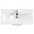 Horizon Metallic Slate 800mm Wall Mounted Vanity Unit with 1 Tap Hole Basin and 2 Drawers with Polished Chrome Handles View from Top