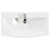 Horizon White Ash 800mm Wall Mounted Vanity Unit with 1 Tap Hole Curved Basin and Single Drawer with Polished Chrome Handle View from Top