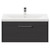 Horizon Graphite Grey 800mm Wall Mounted Vanity Unit with 1 Tap Hole Basin and Single Drawer with Polished Chrome Handle Front View