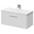 Horizon White Ash 800mm Wall Mounted Vanity Unit with 1 Tap Hole Basin and Single Drawer with Polished Chrome Handle Right Hand View