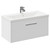 Horizon White Ash 800mm Wall Mounted Vanity Unit with 1 Tap Hole Basin and Single Drawer with Polished Chrome Handle Left Hand View