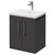 Horizon Graphite Grey 500mm Wall Mounted Vanity Unit with 1 Tap Hole Basin and 2 Doors with Polished Chrome Handles Right Hand View