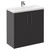 Horizon Graphite Grey 800mm Floor Standing Vanity Unit with 1 Tap Hole Basin and 2 Doors with Polished Chrome Handles Left Hand View
