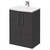 Horizon Graphite Grey 600mm Floor Standing Vanity Unit with 1 Tap Hole Curved Basin and 2 Doors with Polished Chrome Handles Right Hand View