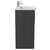 Horizon Graphite Grey 600mm Floor Standing Vanity Unit with 1 Tap Hole Curved Basin and 2 Doors with Polished Chrome Handles Side View