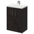 Horizon Metallic Slate 600mm Floor Standing Vanity Unit with 1 Tap Hole Basin and 2 Doors with Polished Chrome Handles Right Hand View