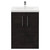 Horizon Metallic Slate 600mm Floor Standing Vanity Unit with 1 Tap Hole Basin and 2 Doors with Polished Chrome Handles View from Front