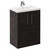 Horizon Metallic Slate 600mm Floor Standing Vanity Unit with 1 Tap Hole Basin and 2 Doors with Polished Chrome Handles Left Hand View