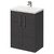 Horizon Graphite Grey 600mm Floor Standing Vanity Unit with 1 Tap Hole Basin and 2 Doors with Polished Chrome Handles Right Hand View