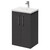 Horizon Graphite Grey 500mm Floor Standing Vanity Unit with 1 Tap Hole Basin and 2 Doors with Polished Chrome Handles Right Hand View