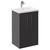 Horizon Graphite Grey 500mm Floor Standing Vanity Unit with 1 Tap Hole Basin and 2 Doors with Polished Chrome Handles Left Hand View
