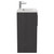 Horizon Graphite Grey 500mm Floor Standing Vanity Unit with 1 Tap Hole Basin and 2 Doors with Polished Chrome Handles Side View