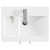 Horizon Graphite Grey 500mm Floor Standing Vanity Unit with 1 Tap Hole Basin and 2 Doors with Polished Chrome Handles Top View