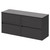 Montego Graphite Grey 1200mm Wall Mounted Vanity Unit for Countertop Basins with 4 Drawers Right Hand View