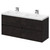 Montego Metallic Slate 1200mm Wall Mounted Vanity Unit with Polymarble Double Basin and 4 Drawers Right Hand View