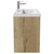Montego Autumn Oak 800mm Wall Mounted Vanity Unit with 1 Tap Hole Basin and 2 Drawers View from Side