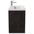Montego Metallic Slate 800mm Wall Mounted Vanity Unit with 1 Tap Hole Basin and 2 Drawers View from Side