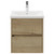 Montego Autumn Oak 500mm Wall Mounted Vanity Unit with 1 Tap Hole Basin and 2 Drawers View from Front