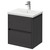 Montego Graphite Grey 500mm Wall Mounted Vanity Unit with 1 Tap Hole Basin and 2 Drawers Right Hand View