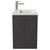 Montego Graphite Grey 500mm Wall Mounted Vanity Unit with 1 Tap Hole Basin and 2 Drawers Side View