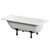 Cassia 1600mm x 700mm Straight Single Ended Steel Bath without Tap Holes including Legs Right Hand View
