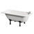 Cassia 1400mm x 700mm Straight Single Ended Steel Bath with 2 Tap Holes including Legs Right Hand View