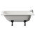 Cassia 1500mm x 700mm Straight Single Ended Steel Bath with 2 Tap Holes including Legs Front View