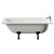 Cassia 1600mm x 700mm Straight Single Ended Steel Bath with 2 Tap Holes including Legs Front View