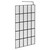 Colore Black Framed 1950mm x 1400mm 8mm Walk In Glass Shower Screen including Support Bars and Feet Left Hand View