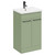 Napoli Olive Green 500mm Floor Standing Vanity Unit with 1 Tap Hole Basin and 2 Doors with Gunmetal Grey Handles Left Hand View