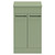 Napoli Olive Green 500mm Floor Standing Vanity Unit for Countertop Basins with 2 Doors and Gunmetal Grey Handles Front View