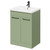 Napoli Olive Green 600mm Floor Standing Vanity Unit with 1 Tap Hole Basin and 2 Doors with Gunmetal Grey Handles Right Hand View