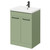 Napoli Olive Green 600mm Floor Standing Vanity Unit with 1 Tap Hole Basin and 2 Doors with Matt Black Handles Right Hand View
