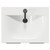 Napoli Olive Green 600mm Floor Standing Vanity Unit with 1 Tap Hole Basin and 2 Doors with Matt Black Handles Top View