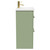 Napoli Olive Green 500mm Floor Standing Vanity Unit with 1 Tap Hole Basin and 2 Drawers with Brushed Brass Handles Side View