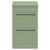Napoli Olive Green 500mm Floor Standing Vanity Unit for Countertop Basins with 2 Drawers and Gunmetal Grey Handles Front View