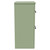 Napoli Olive Green 500mm Floor Standing Vanity Unit for Countertop Basins with 2 Drawers and Gunmetal Grey Handles Side View