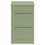 Napoli Olive Green 500mm Floor Standing Vanity Unit for Countertop Basins with 2 Drawers and Brushed Brass Handles Front View