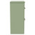 Napoli Olive Green 500mm Floor Standing Vanity Unit for Countertop Basins with 2 Drawers and Brushed Brass Handles Side View