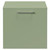 Napoli Olive Green 500mm Wall Mounted Vanity Unit for Countertop Basins with Single Drawer and Polished Chrome Handle Front View